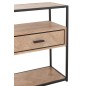 TABLE GIGOGNE ZIGZAG 1 TIROIR BOIS/METAL NATUREL/NOIR