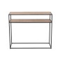 Console en bois naturel et métal noir 100x35x85cm Console en bois naturel et métal noir 100x35x85cm
