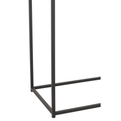 Consola de madera natural y metal negro de 100x35x85cm.