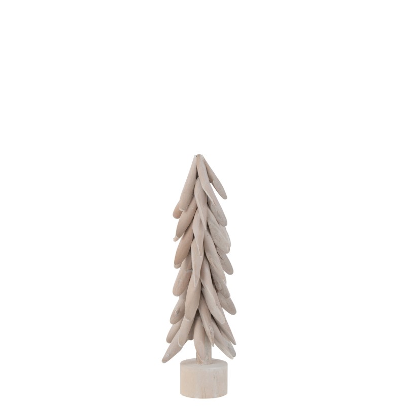 Arbre décoratif en bois blanc 10x10x41cm