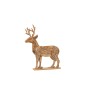 Cerf en bois naturel 59x12x66cm Cerf en bois naturel 59x12x66cm