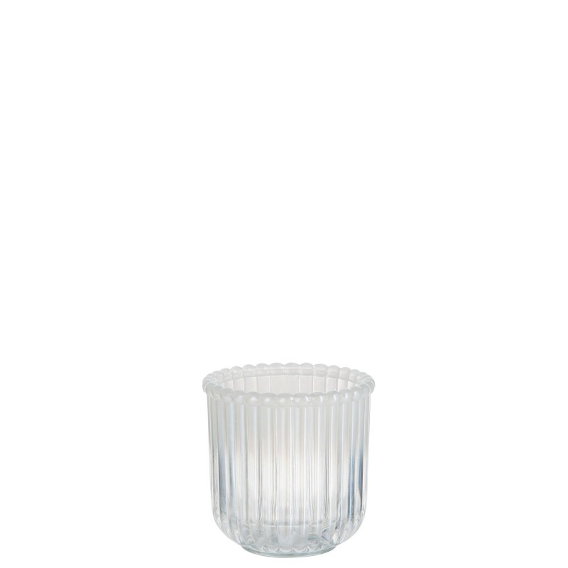 Photophore en Verre transparent 7,5x7,5x7,5cm