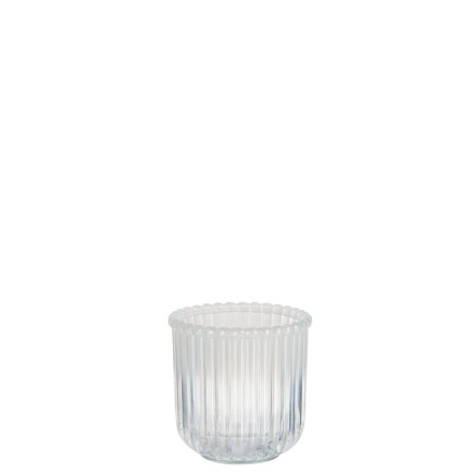 Photophore en Verre transparent 7,5x7,5x7,5cm