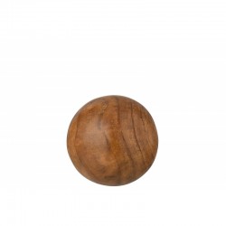 Bola de madera de paulownia marrón de 15 cm de diámetro