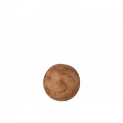 Bola de madera de paulownia marrón de 11 cm de diámetro