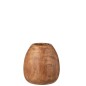 Vaso in legno di paulownia marrone 24x24x26cm Vaso in legno di paulownia marrone 24x24x26cm