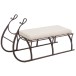 Banc en forme de luge en métal marron