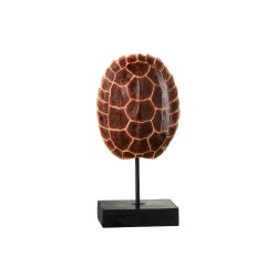Carapace de tortue sur pied resine marron large