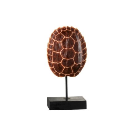 Carapace de tortue sur pied resine marron large
