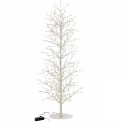 Arbre nu décoratif avec branches en perles métal avec led pour illuminer votre Noël