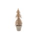 Sapin de Noël décoratif en plastique champagne 7x7x22 cm