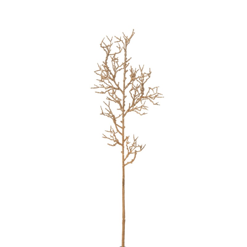 Decoración de rama de árbol artificial dorada de 48 cm.