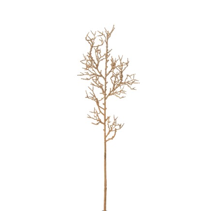 Decoración de rama de árbol artificial dorada de 48 cm.