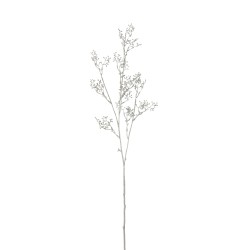 Branche de baies artificielles en plastique argenté 84 cm