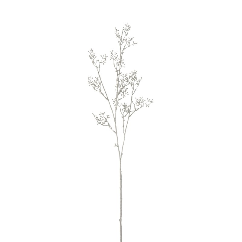 Branche de baies artificielles en plastique argenté 84 cm Branche de baies artificielles en plastique argenté 84 cm