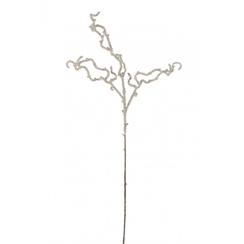 Branche artificielle tordue blanche 98 cm
