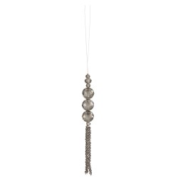 SUSPENSION PERLES PLASTIQUE GRIS SMALL