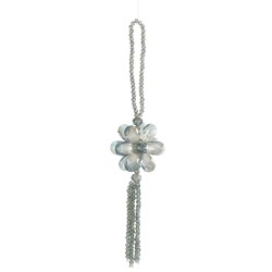 Suspension strass en plastique bleu 4x2x22.5 cm