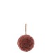 Boule suspendue en mousse vieux rose D10cm