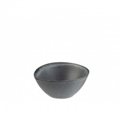 Bol irregular de cerámica gris de 15x6 cm