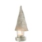Photophore de Noël en résine argent 10x8.5x22.5 cm