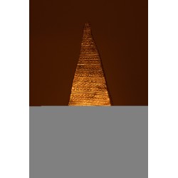 Photophore de Noël en résine argent 10x8.5x22.5 cm