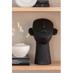 Cabeza de resina negra 21x21x34cm