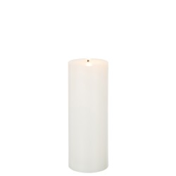 Bougie led 1 lumière en paraffine blanc 7x7x23cm