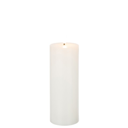 Bougie led 1 lumière en paraffine blanc 7x7x23cm