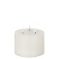 Bougie led 3 lumières en paraffine blanc 15x15x14cm Bougie led 3 lumières en paraffine blanc 15x15x14cm