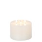 Bougie led 3 lumières en paraffine blanc 15x15x14cm Bougie led 3 lumières en paraffine blanc 15x15x14cm