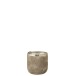 PHOTOPHORE FROSTY ROND VERRE ARGENT MEDIUM
