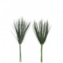 Set de 2 bottes d’herbes en plastique vert 19x10x38 cm