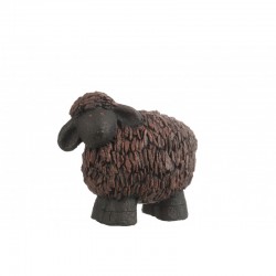 Mouton en résine marron - noir 39x25.5x37 cm