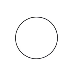 Cercle déco en métal noir 0.5x60x60 cm