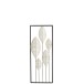 Decoration Murale Feuilles Metal Argent H 74,5 cm