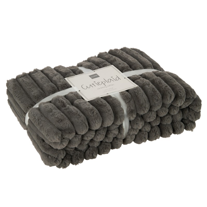 Plaid en polyester gris foncé 130x180cm Plaid en polyester gris foncé 130x180cm
