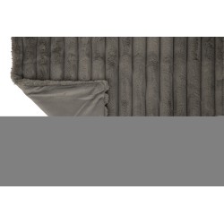 Plaid en polyester gris foncé 130x180cm
