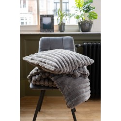 Plaid en polyester gris foncé 130x180cm