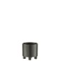 Cache-pot sur pied en céramique noir 12.5x12.5x12cm Cache-pot sur pied en céramique noir 12.5x12.5x12cm