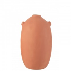 Maceta de cerámica naranja de 15x15x29cm