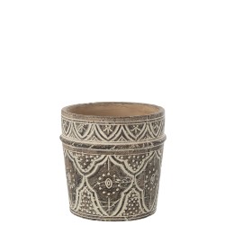 Vaso di fiori Provence in terracotta marrone 23x23x23cm