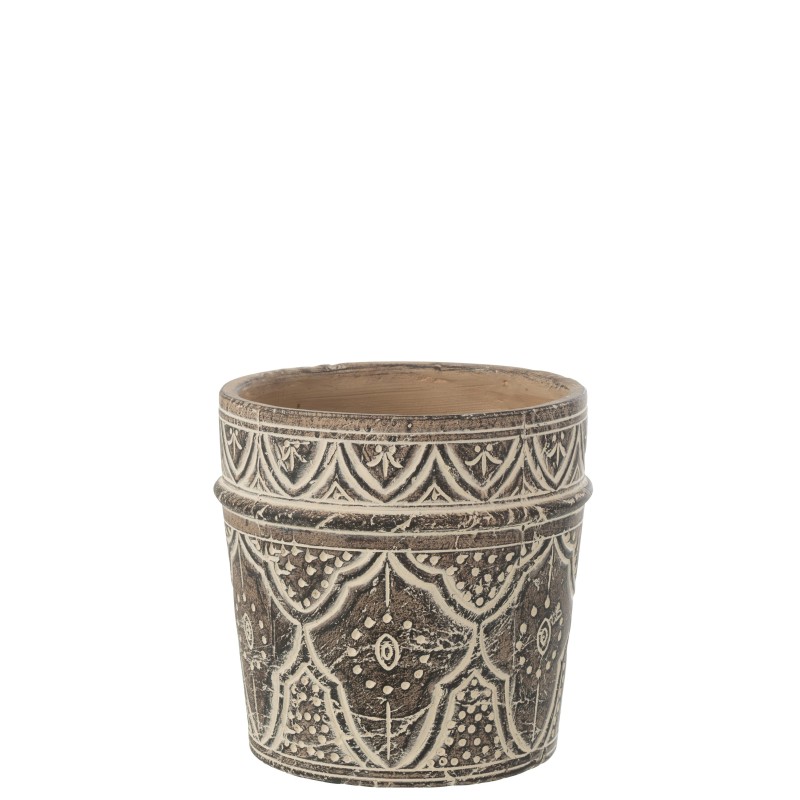 Vaso di fiori Provence in terracotta marrone 23x23x23cm Vaso di fiori Provence in terracotta marrone 23x23x23cm