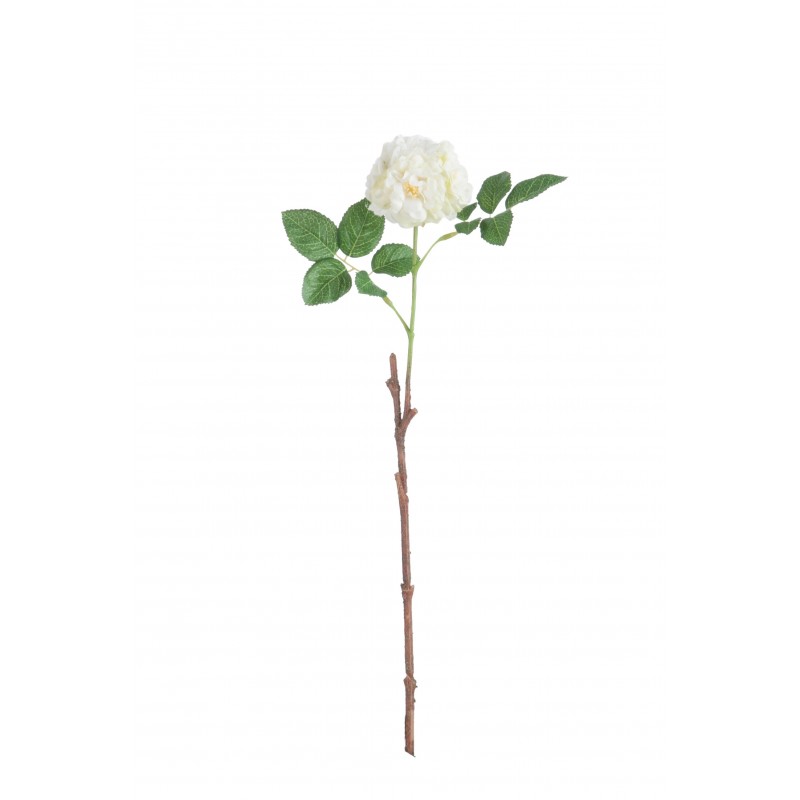 Rose en plastique blanc 15x7x45 cm