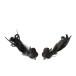 Lot de 2 oiseaux pailletés avec clip en plume noire L15cm Lot de 2 oiseaux pailletés avec clip en plume noire L15cm