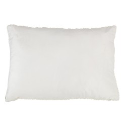 Cuscino rettangolare con stampa in poliestere bianco 40x60cm