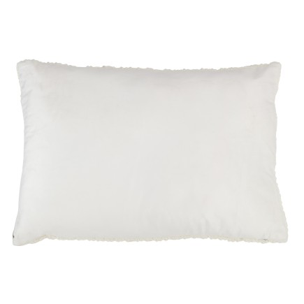 Cojín rectangular con estampado en poliéster blanco 40 x 60 cm