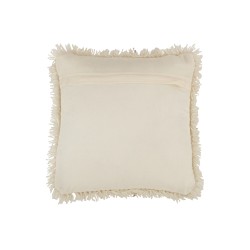 Cuscino quadrato in cotone bianco e oro 47x47 cm