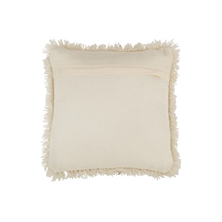 Coussin carré en coton blanc et or 47x47cm