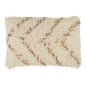 Cuscino rettangolare in cotone bianco e oro 60x40cm Cuscino rettangolare in cotone bianco e oro 60x40cm